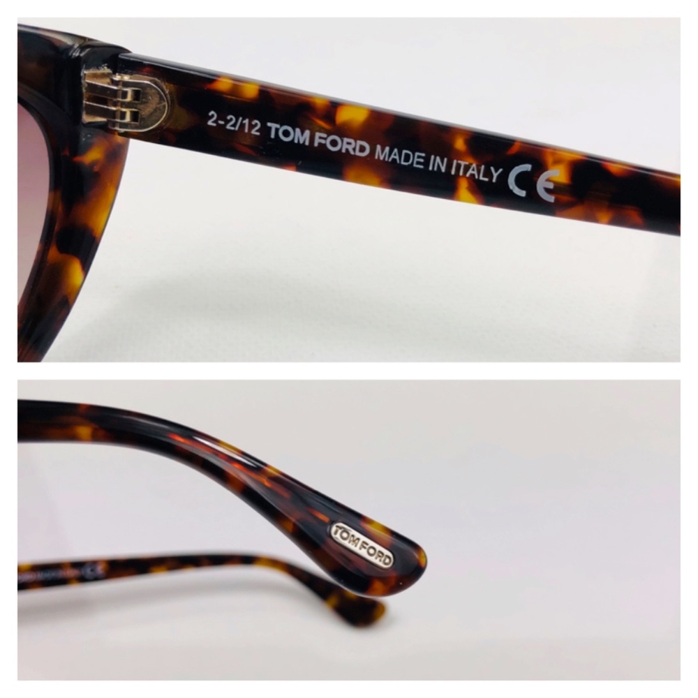 New TOM FORD Martina Havana Cat Eye Sunglasses - Picture 8 of 16